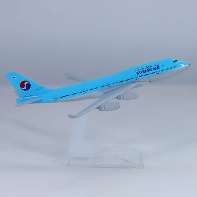 yuanpulalala 1/400 Boeing B747 16cm Korean Metal Aircraft Model Collection Display Gift