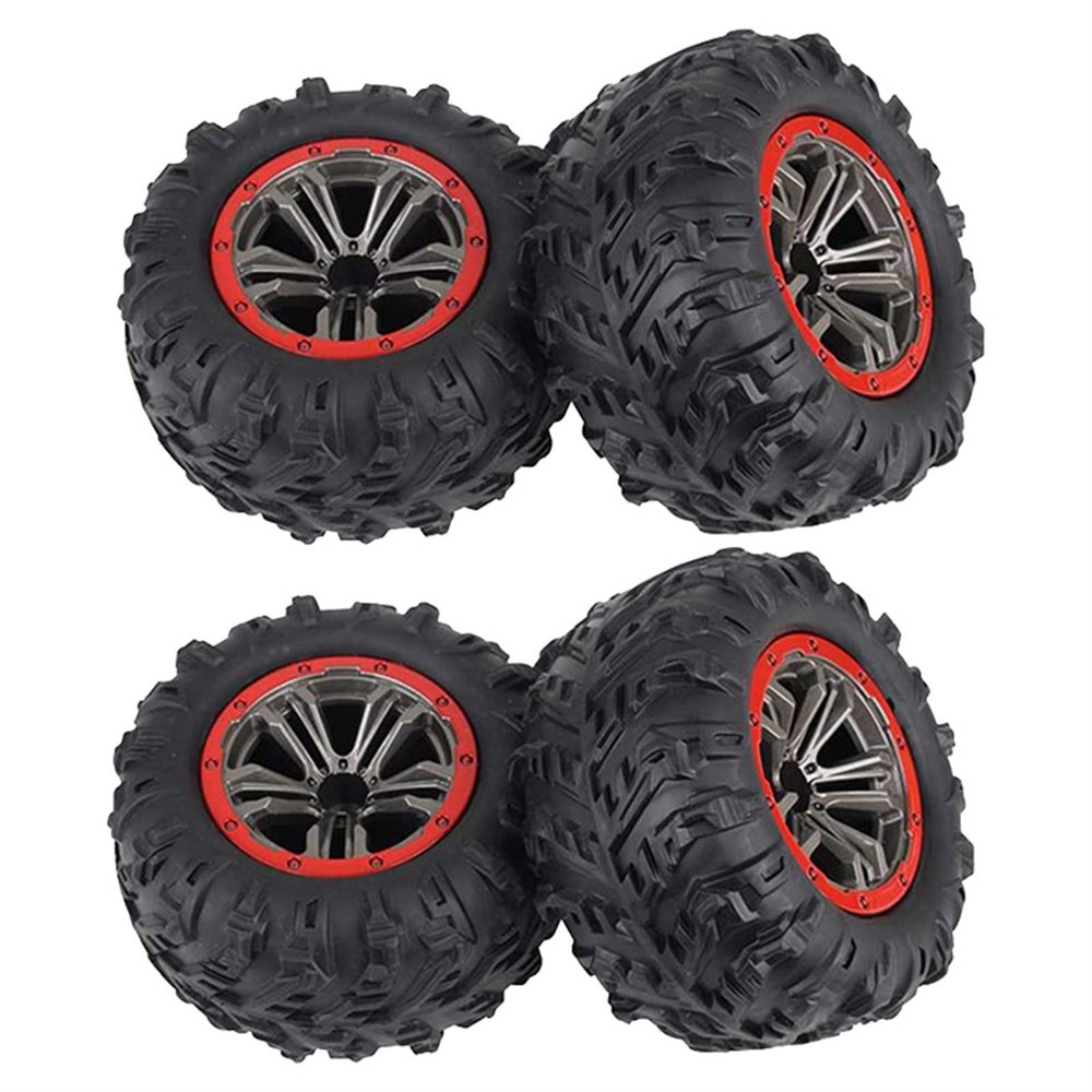 4PCS for 1/10 9125 RC Trucks Car Tires Wheels 25-ZJ02 for for Hosim High Speed 9125 RC Cars S920 RC Trucks Modification Accessories
