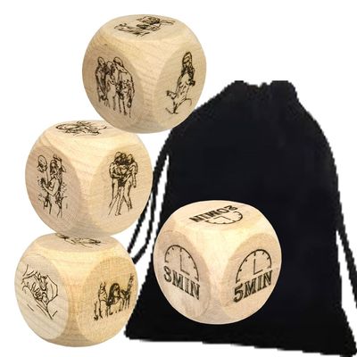 4Pcs Romantic Private Talking Couple Dice - Couple Date Night Ideas Decider Dice/Love Night Naughty Dice - Improve Love of Couple