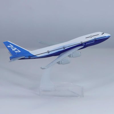 yuanpulalala 1/400 Boeing B747 16cm Boeing Prototype Metal Aircraft Model Collection Display Gift