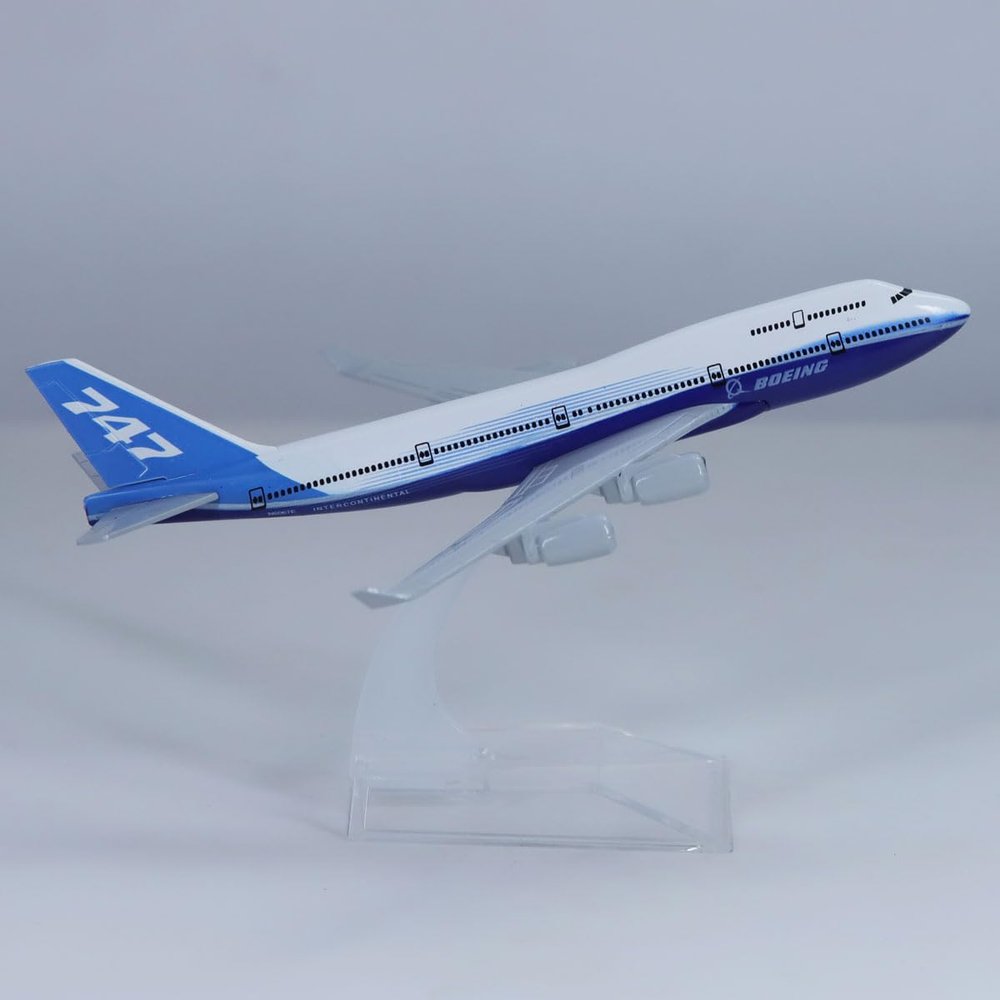 yuanpulalala 1/400 Boeing B747 16cm Boeing Prototype Metal Aircraft Model Collection Display Gift