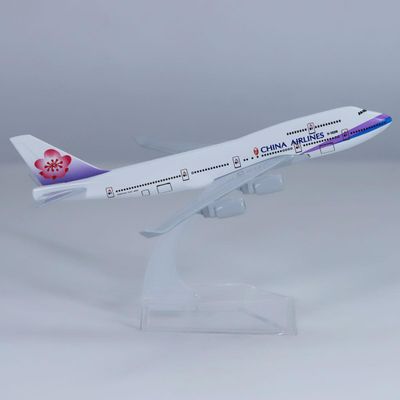 yuanpulalala 1/400 Boeing B747 16cm China Airlines Metal Aircraft Model Collection Display Gift