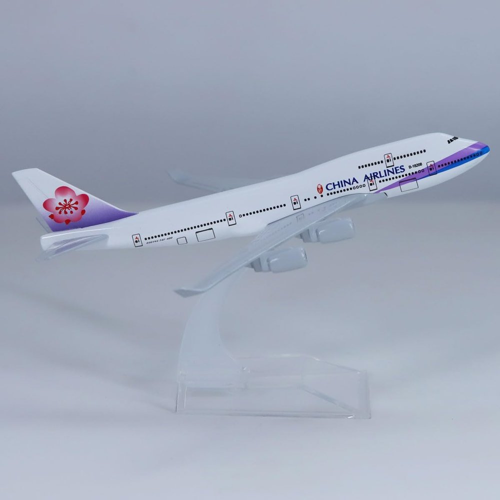 yuanpulalala 1/400 Boeing B747 16cm China Airlines Metal Aircraft Model Collection Display Gift