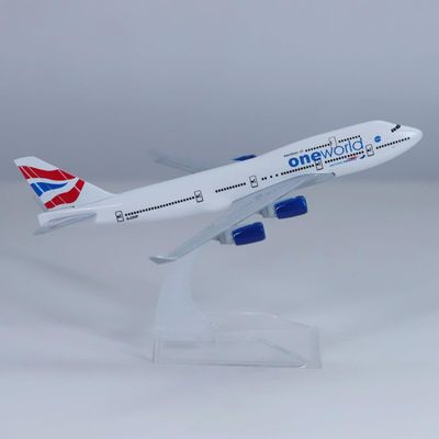 yuanpulalala 1/400 Boeing B747 16cm British Air Metal Aircraft Model Collection Display Gift