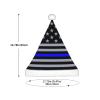 Augenstern Christmas Hat Thin-Blue-Line-Flag-American Xmas Hat Unisex Santa Hat view 3