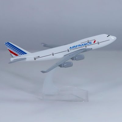 yuanpulalala 1/400 Boeing B747 16cm France AIR Metal Aircraft Model Collection Display Gift