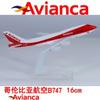 yuanpulalala 1/400 Boeing B747 16cm Orange Avianca Metal Aircraft Model Collection Display Gift view 2