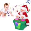 Electric Playing Drum Sliding Santa Claus With Light Sliding Back and Forth Singing Santa Claus Doll Christmas Decoration Musical Electric Santa Claus Christmas Ornament for Home Desktop Party Decor view 1