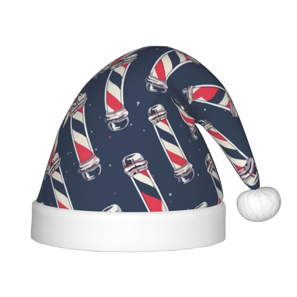 Augenstern Christmas Hat Vintage-Barber-Pole Xmas Hat Unisex Santa Hat