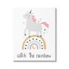 Stupell Industries Catch The Rainbow Unicorn Canvas Wall Art by LSR Design Studio view 1