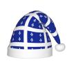 Augenstern Christmas Hat Quebec-Flag-Fleur-De-Lis-Blue Xmas Hat Unisex Santa Hat view 1