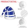 Augenstern Christmas Hat Quebec-Flag-Fleur-De-Lis-Blue Xmas Hat Unisex Santa Hat view 4