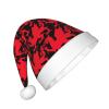 Augenstern Christmas Hat Welsh-Dragon-Red-Black Xmas Hat Unisex Santa Hat view 2