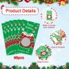 60 Pieces Christmas Scratch Off Cards Stickers Christmas Party Games Christmas Blank Gift Certificate for Festive Raffle Tickets 3.5 x 2.1 inch Christmas Ugly Sweaters Party Favors Games Supplies view 3