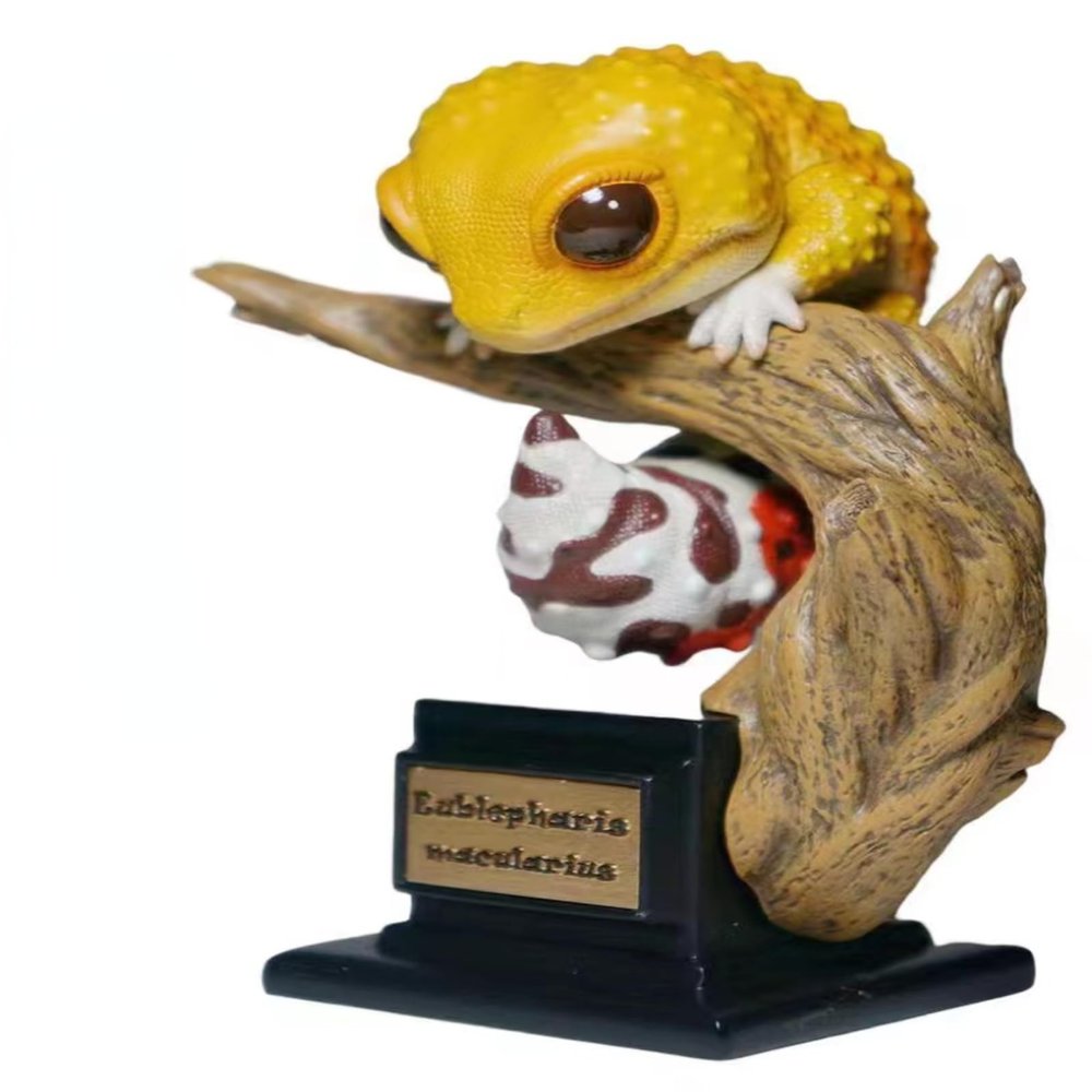 HAMAPI Gecko Gekko Toy Model - Standard/Plus Size Collectible Crawling Pet Gift SetPopular Toys Leopard Gecko/nephrurus LevisBlind BoxPlusSmystery Toys (EUBLEPHARIS)