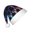 Augenstern Christmas Hat Tie-Dye-Crawfish-Rainbow Xmas Hat Unisex Santa Hat view 2