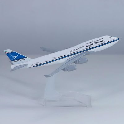yuanpulalala 1/400 Boeing B747 16cm Kuwait Metal Aircraft Model Collection Display Gift