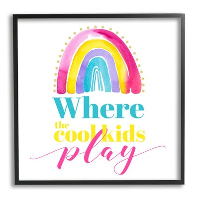 'Cool Kids Play Phrase'| Framed Giclee Art