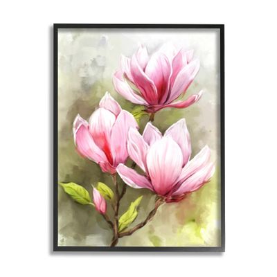 Blooming Pink Lilies Floral, 24 x 30 Inch Framed Gicle Print