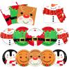 Santa Christmas Paper Plates Decorations, Gingerbread Party Theme Tableware Set Christmas Snowman Party Plates and Napkins Disposable for Winter Xmas Holiday Party Favors view 1
