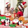 Santa Christmas Paper Plates Decorations, Gingerbread Party Theme Tableware Set Christmas Snowman Party Plates and Napkins Disposable for Winter Xmas Holiday Party Favors view 2