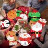 Santa Christmas Paper Plates Decorations, Gingerbread Party Theme Tableware Set Christmas Snowman Party Plates and Napkins Disposable for Winter Xmas Holiday Party Favors view 4