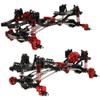 RZXYLRC All Metal Chassis Frame with Prefixal Transmission for Axial 1/10 SCX10 & SCX10 II Upgrade Crawler Car Refit Kit Parts with Portal Axles (red) view 2