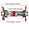 RZXYLRC All Metal Chassis Frame with Prefixal Transmission for Axial 1/10 SCX10 & SCX10 II Upgrade Crawler Car Refit Kit Parts with Portal Axles (red) view 3