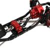 RZXYLRC All Metal Chassis Frame with Prefixal Transmission for Axial 1/10 SCX10 & SCX10 II Upgrade Crawler Car Refit Kit Parts with Portal Axles (red) view 4