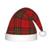 Augenstern Christmas Hat Red-Scottish-Pattern Xmas Hat Unisex Santa Hat view 1