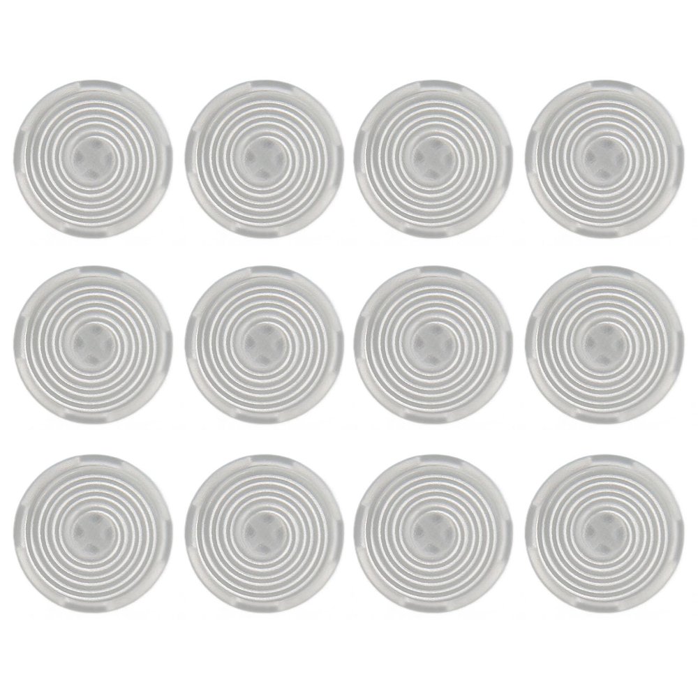 12pcs Caps Fits 24mm for Mechanical Push Buttons, Clear Keycaps Press Covers, Compatible for Cherry, for TTC, for Cross Switches (White)