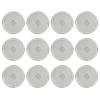 12pcs Caps Fits 24mm for Mechanical Push Buttons, Clear Keycaps Press Covers, Compatible for Cherry, for TTC, for Cross Switches (White) view 1