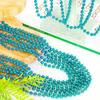 12PCS Mardi Gras Beads, Metallic Blue Bead Necklace Accessory Sets, 33" Mardi Gras Necklace Costumes Bulk, Festival Parade Throw Accessories for Wedding Birthday Gender Reveal Party Supplies Decor view 2