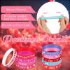 Wettarn 100 Pcs Valentine's Day Bracelets Bulk Gifts for Kids Valentine's Day Party Favors Heart Silicone Wristbands Pink Red Love Heart Accessories Bag Stuffers Treats Classroom Exchange Prizes view 3