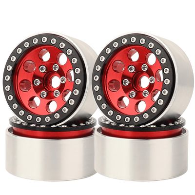 RZXYLRC 4PCS 1.9 Inch Beadlock Wheel Hub Rim Rims Aluminum Alloy for 1/10 TRX4 TRX6 Axial SCX10 D90 SCX10 II III AXI03007 GRT EX86190 RC Crawler Upgrade (B)