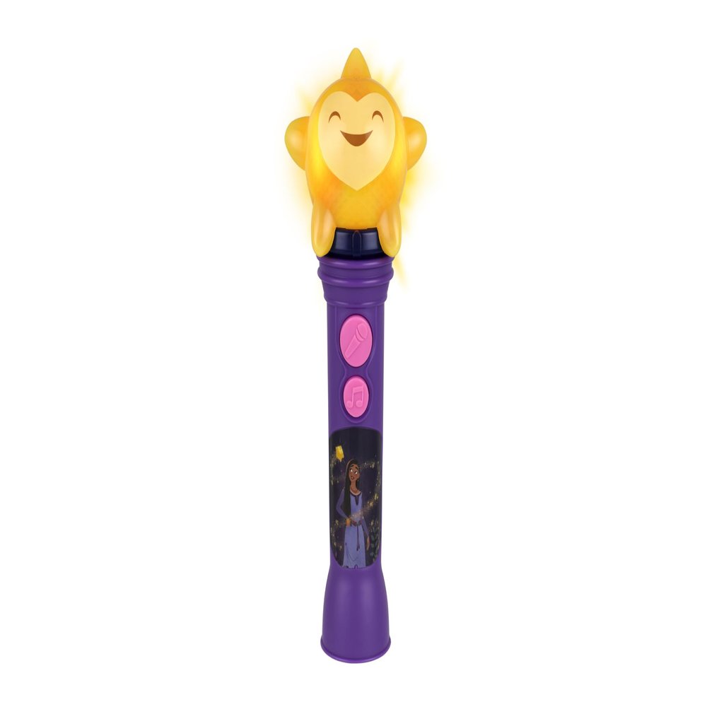 eKids Disney Wish Toy Microphone for Kids, Musical Toy with Built-in Music, Kids Microphone Designed for Ages 3 and Up, WH-070
