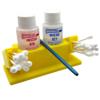 Jeff Did It! Micro Sol/Set Microscale Anti-Tip/Anti-Slip Bottle Set Holder 1 oz Bottle Micro Series with Rubber Feet, Cotton Swab Holder & Brush Rest - Holder Only (Yellow) view 1