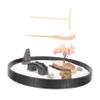 ARTIBETTER 1set Zen Garden Desk Ornament Miniature Sandbox Decorations for Tranquil Meditation Relaxation for Home Office Yoga Studios view 1