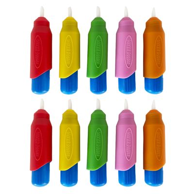 10 Multi-Color Aqua Brushes, Paint with Water Brush Set, Replacement Water Doodle Wow Pens by Kanga Toys for Drawing Books or Magic Mats, for Kids Ages 3+