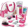 Star Princess Pretend Play Purse Set for Girls - Realistic Purse with Accessories: Toy Phone, Wallet, Credit Cards, Keys, Makeup for Role Playing Toys for Girls Ages 3-8 view 1