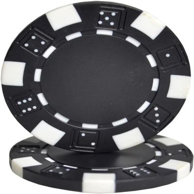 50 Piece Poker Chips Casino Counting Game Chips, Plastic Coloured chip Coins Texas Hold'em Black Jack Games Cards for Playing Game Family Friends Party (Size : 50PCS Black)