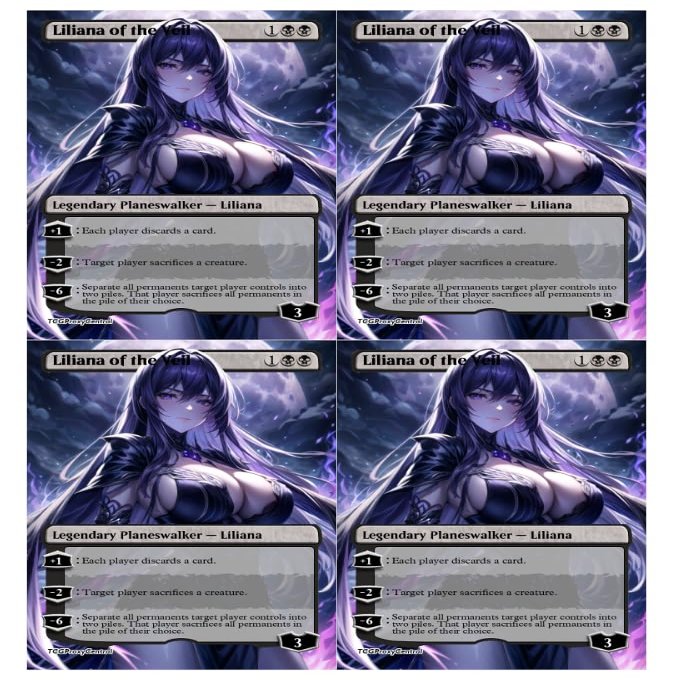 4X | Liliana of The Veil | Anime | Full Art | (Non Foil)