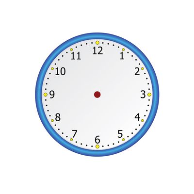 Geyer Instructional Products - 24" x 24" Blank Clock Face, Dry Erase, Easy Cling, Demonstration Clock for Kids