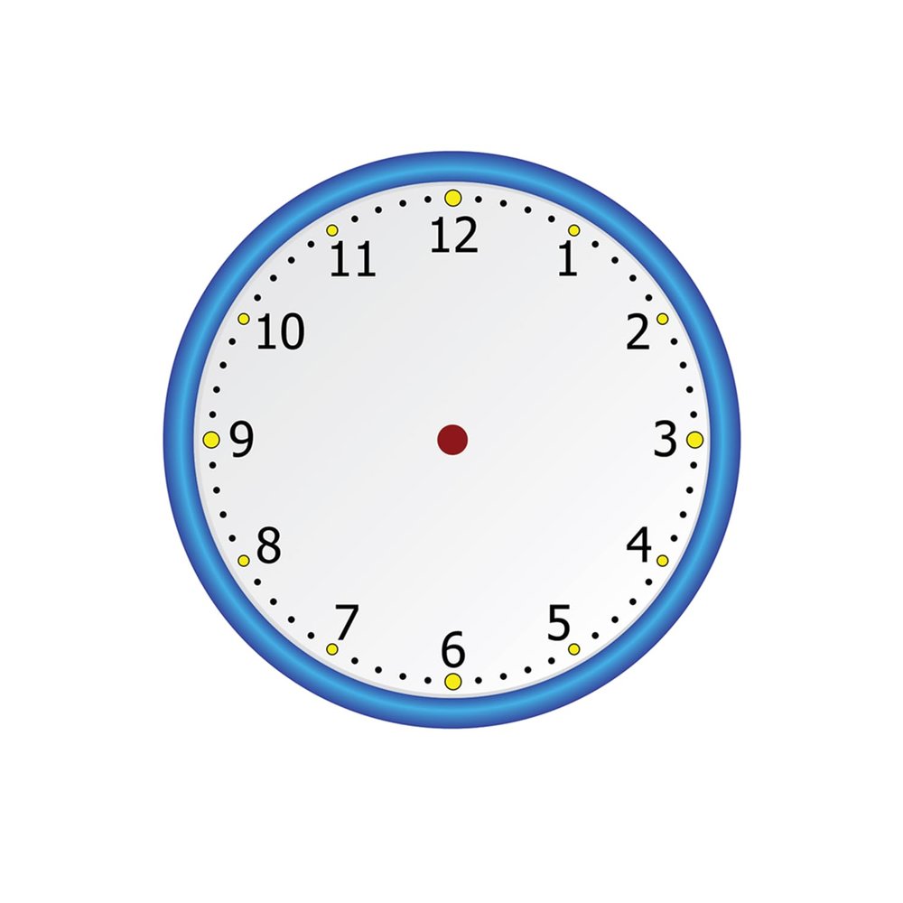 Geyer Instructional Products - 24" x 24" Blank Clock Face, Dry Erase, Easy Cling, Demonstration Clock for Kids
