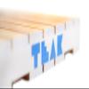 Teak Tuning Miniature Wooden Fingerboard Pallet - 6.25 x 6.25 x 1 Inch - 1:12 Scale - Painted White Edges with Light Blue Logo view 4