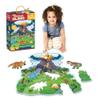 Peaceable Kingdom Dinosaur Island Floor Puzzle - Thick and Sturdy Puzzle Pieces - Includes Storage Box with Carrying Cord - Over 3 Feet Tall - Floor Puzzles for Kids Ages 3-5 view 1