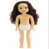 American Fashion World 14-Inch 'Kayla' Vinyl Posable Girl Doll with Wavy Brunette Hair and Brown Eyes| Undressed Doll | Premium Quality & Design view 1