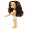 American Fashion World 14-Inch 'Kayla' Vinyl Posable Girl Doll with Wavy Brunette Hair and Brown Eyes| Undressed Doll | Premium Quality & Design view 2