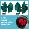 20pcs 6-inch Hair Bows Ribbon Alligator Clips Hair Accessories for Little Girl Toddler Infant Kids Teens Children (6-INCH Multicolor) view 2