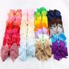 20pcs 6-inch Hair Bows Ribbon Alligator Clips Hair Accessories for Little Girl Toddler Infant Kids Teens Children (6-INCH Multicolor) view 3